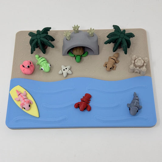 Beach Scene With Creatures