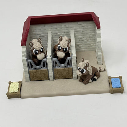 Horse Stable With Horses