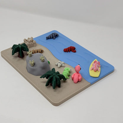 Beach Scene With Creatures