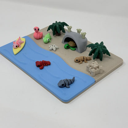 Beach Scene With Creatures