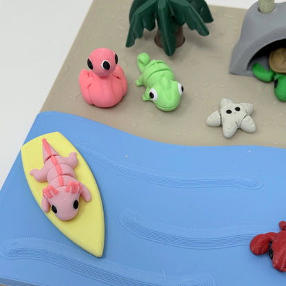 Beach Scene With Creatures