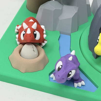 Dino Play Set With Spinning Volcano