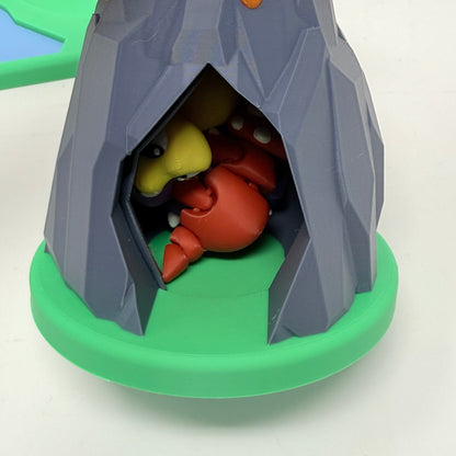 Dino Play Set With Spinning Volcano