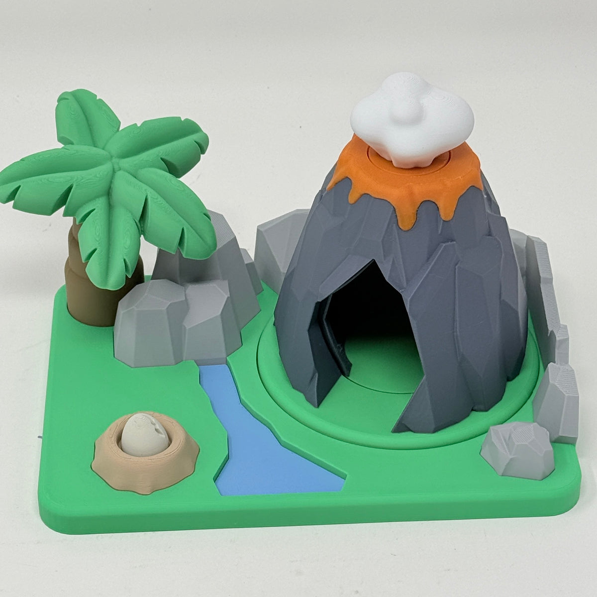 Dino Play Set With Spinning Volcano