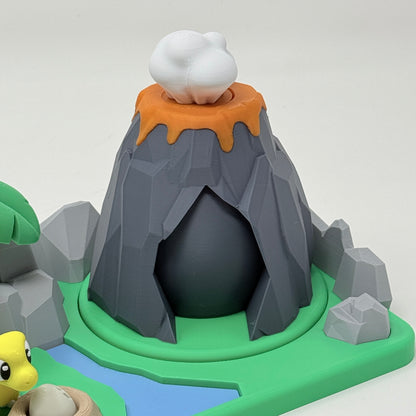 Dino Play Set With Spinning Volcano