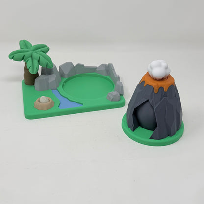 Dino Play Set With Spinning Volcano