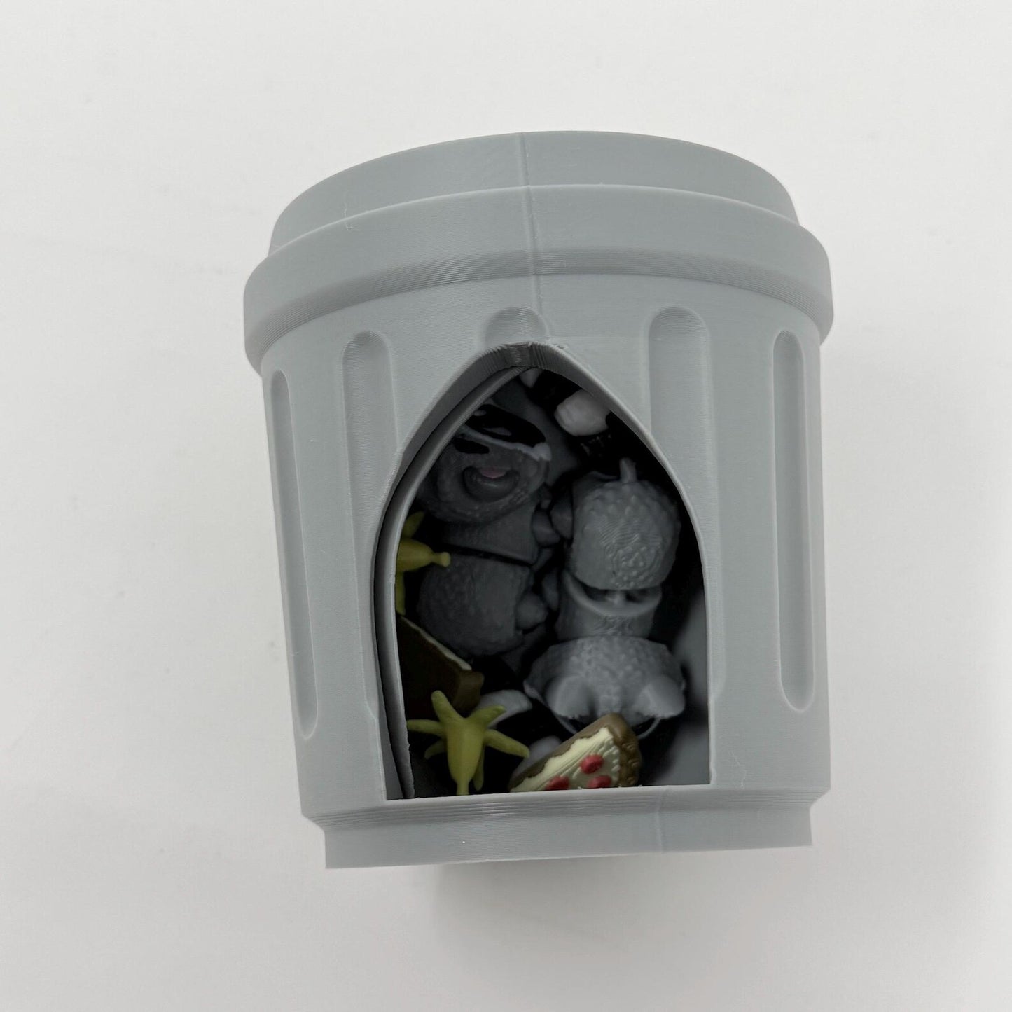 Raccoons With Trashcan