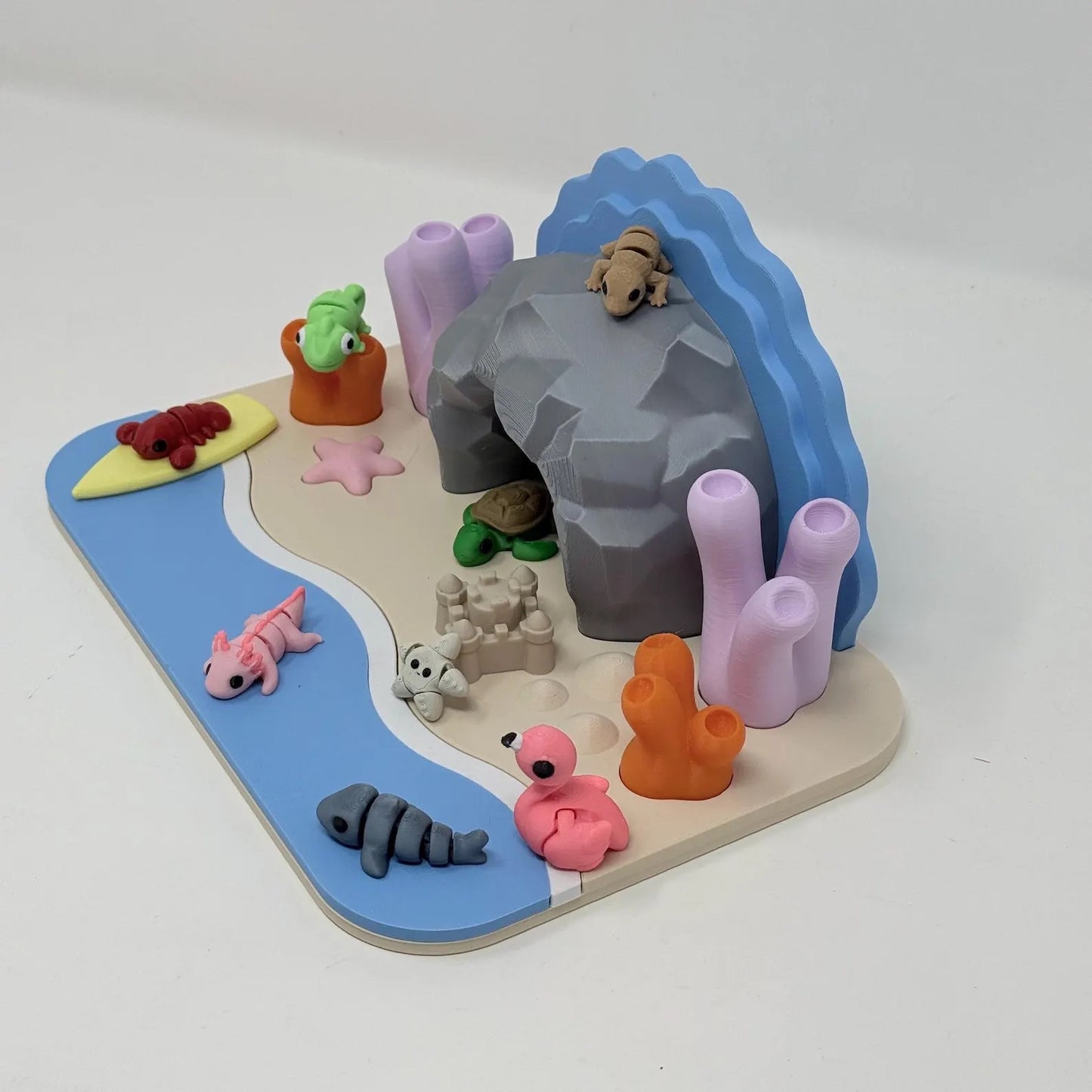 Beach Scene With Sea Creatures