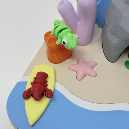 Beach Scene With Sea Creatures