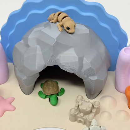 Beach Scene With Sea Creatures