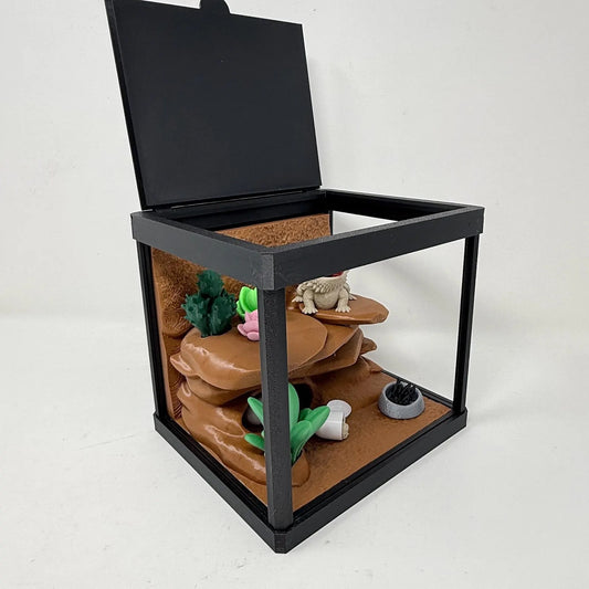 Bearded Dragon Terrarium With Lift Lid And Crackable Egg