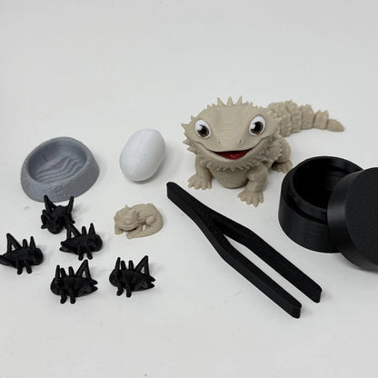 Bearded Dragon Terrarium With Lift Lid And Crackable Egg